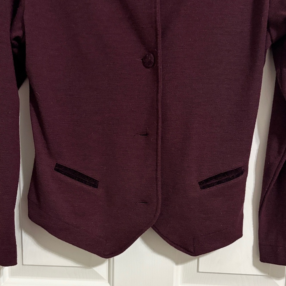 United Colors Of Benetton Burgundy Button-Up Blazer - Picture 6 of 6